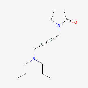 molecular formula C14H24N2O B14153927 2-Pyrrolidinone, 1-(4-(dipropylamino)-2-butynyl)- CAS No. 3921-99-1