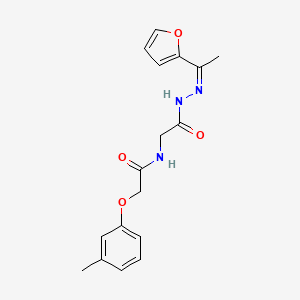 molecular formula C17H19N3O4 B14153957 N-[1-Furan-2-yl-eth-(Z)-ylidene-hydrazinocarbonylmethyl]-2-m-tolyloxy-acetamide 