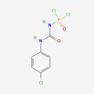 molecular formula C7H6Cl3N2O2P B14153969 Phosphoramidic dichloride, [[(4-chlorophenyl)amino]carbonyl]- CAS No. 4797-12-0