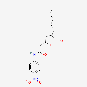 molecular formula C17H22N2O5 B14153971 N-(4-nitrophenyl)-2-(5-oxo-4-pentyloxolan-2-yl)acetamide CAS No. 304872-25-1