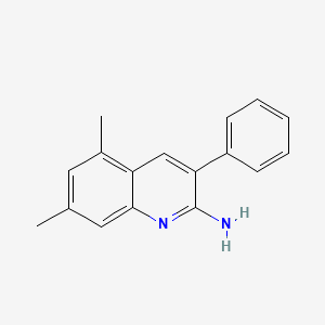 molecular formula C17H16N2 B14154188 5,7-Dimethyl-3-phenylquinolin-2-amine CAS No. 948292-42-0