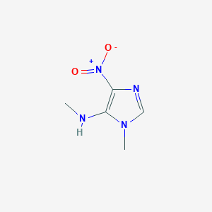molecular formula C5H8N4O2 B14154268 n,1-Dimethyl-4-nitro-1h-imidazol-5-amine CAS No. 89181-88-4