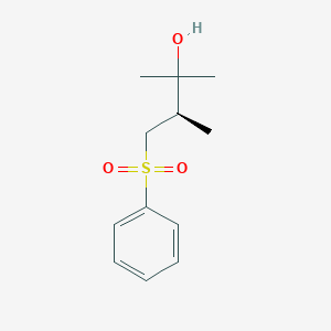 molecular formula C12H18O3S B141543 (3R)-4-(苯磺酰基)-2,3-二甲基丁烷-2-醇 CAS No. 93748-50-6