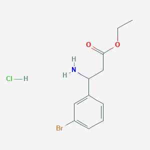 molecular formula C11H15BrClNO2 B1415437 Ethyl 3-amino-3-(3-bromophenyl)propanoate hydrochloride CAS No. 2209086-50-8
