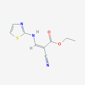 molecular formula C9H9N3O2S B14154371 ethyl (2Z)-2-cyano-3-(1,3-thiazol-2-ylamino)prop-2-enoate CAS No. 51991-99-2