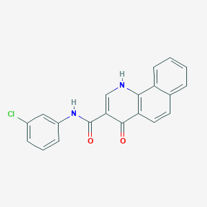 molecular formula C20H13ClN2O2 B14154449 N-(3-chlorophenyl)-4-oxo-1,4-dihydrobenzo[h]quinoline-3-carboxamide CAS No. 781654-32-8