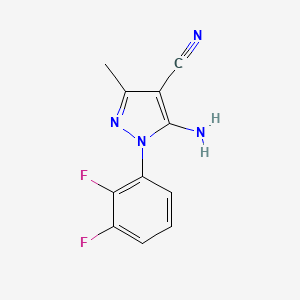 molecular formula C11H8F2N4 B1415445 5-Amino-1-(2,3-difluorophenyl)-3-methyl-1H-pyrazole-4-carbonitrile CAS No. 2197055-19-7