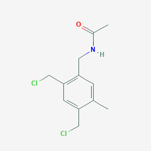 molecular formula C12H15Cl2NO B14154488 N-[[2,4-bis(chloromethyl)-5-methylphenyl]methyl]acetamide CAS No. 55399-02-5