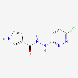 molecular formula C9H8ClN5O B14154525 N'-(6-chloro-3-pyridazinyl)-1H-pyrrole-3-carbohydrazide CAS No. 372198-50-0