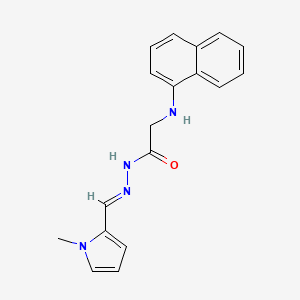 molecular formula C18H18N4O B14154536 N'-[(E)-(1-methyl-1H-pyrrol-2-yl)methylidene]-2-(naphthalen-1-ylamino)acetohydrazide (non-preferred name) 