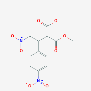 molecular formula C13H14N2O8 B14154538 Dimethyl 2-[2-nitro-1-(4-nitrophenyl)ethyl]propanedioate CAS No. 5496-74-2