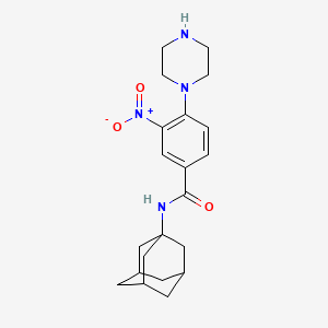 molecular formula C21H28N4O3 B14154543 N-(1-adamantyl)-3-nitro-4-piperazin-1-ylbenzamide CAS No. 573942-33-3