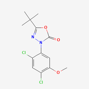molecular formula C13H14Cl2N2O3 B14154546 1,3,4-Oxadiazol-2(3H)-one, 3-(2,4-dichloro-5-methoxyphenyl)-5-(1,1-dimethylethyl)- CAS No. 19666-31-0