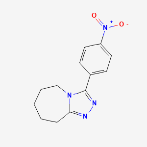 molecular formula C13H14N4O2 B14154559 3-(4-nitrophenyl)-6,7,8,9-tetrahydro-5H-[1,2,4]triazolo[4,3-a]azepine CAS No. 109401-86-7