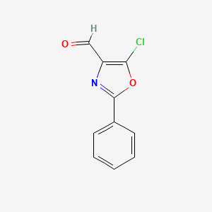 molecular formula C10H6ClNO2 B14154640 5-Chloro-2-phenyloxazole-4-carbaldehyde CAS No. 54644-13-2