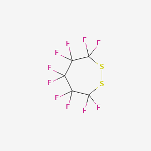 molecular formula C5F10S2 B14154650 3,3,4,4,5,5,6,6,7,7-Decafluoro-1,2-dithiepane CAS No. 24345-54-8