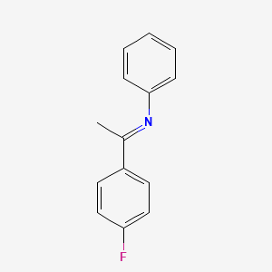 molecular formula C14H12FN B14154696 N-[1-(4-Fluorophenyl)ethylidene]benzenamine CAS No. 671-14-7