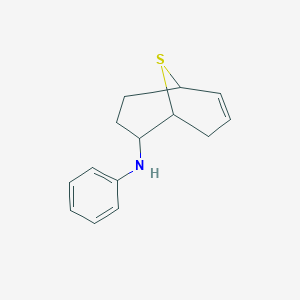 molecular formula C14H17NS B14154715 N-phenyl-9-thiabicyclo[3.3.1]non-2-en-6-amine CAS No. 6436-02-8