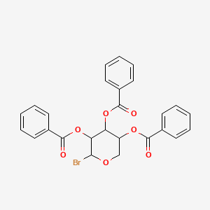 molecular formula C26H21BrO7 B14154721 2,3,4-Tri-o-benzoylpentopyranosyl bromide CAS No. 40010-17-1