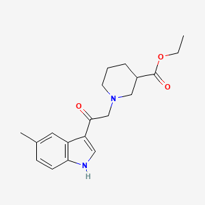 molecular formula C19H24N2O3 B14154728 ethyl 1-[2-(5-methyl-1H-indol-3-yl)-2-oxoethyl]piperidine-3-carboxylate CAS No. 896065-15-9