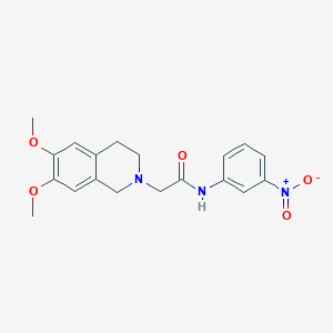 molecular formula C19H21N3O5 B14154743 2-(6,7-dimethoxy-3,4-dihydro-1H-isoquinolin-2-yl)-N-(3-nitrophenyl)acetamide CAS No. 879465-72-2
