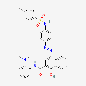 molecular formula C32H29N5O4S B14154793 N-[2-(dimethylamino)phenyl]-1-hydroxy-4-[(E)-(4-{[(4-methylphenyl)sulfonyl]amino}phenyl)diazenyl]naphthalene-2-carboxamide CAS No. 676587-18-1
