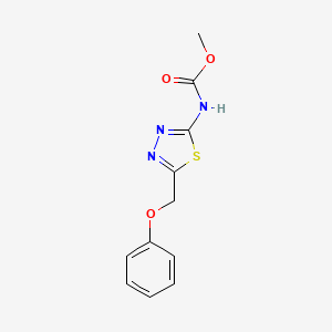 molecular formula C11H11N3O3S B14154905 methyl N-[5-(phenoxymethyl)-1,3,4-thiadiazol-2-yl]carbamate CAS No. 714224-89-2