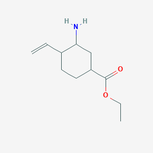 molecular formula C11H19NO2 B14154906 Ethyl 3-amino-4-ethenylcyclohexane-1-carboxylate CAS No. 88996-21-8