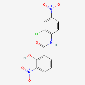 molecular formula C13H8ClN3O6 B14154919 Benzamide, N-(2-chloro-4-nitrophenyl)-2-hydroxy-3-nitro- CAS No. 33580-97-1