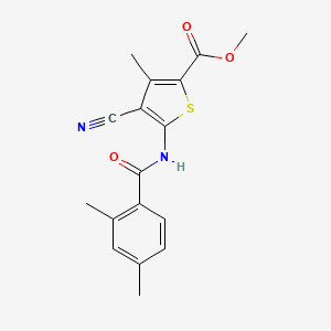 molecular formula C17H16N2O3S B14154933 Methyl 4-cyano-5-{[(2,4-dimethylphenyl)carbonyl]amino}-3-methylthiophene-2-carboxylate CAS No. 5719-96-0