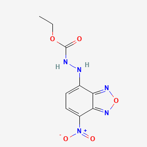 molecular formula C9H9N5O5 B14154942 Ethyl 2-(7-nitro-2,1,3-benzoxadiazol-4-yl)hydrazine-1-carboxylate CAS No. 4615-33-2