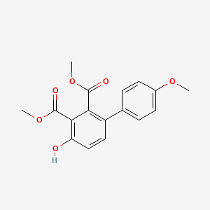 molecular formula C17H16O6 B14154965 Dimethyl 4-hydroxy-4'-methoxybiphenyl-2,3-dicarboxylate CAS No. 17113-34-7