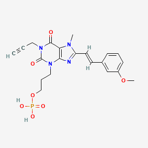 molecular formula C21H23N4O7P B14155054 MSX-3 free acid CAS No. 261705-79-7