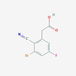 3-Bromo-2-cyano-5-fluorophenylacetic acid