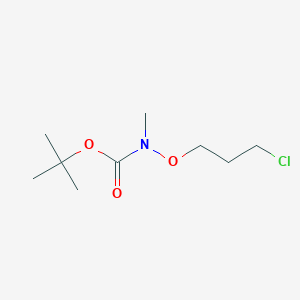 molecular formula C9H18ClNO3 B1415514 Carbamic acid, N-(3-chloropropoxy)-N-methyl-, 1,1-dimethylethyl ester CAS No. 1152438-41-9