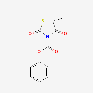 molecular formula C12H11NO4S B14155168 Phenyl 5,5-dimethyl-2,4-dioxo-1,3-thiazolidine-3-carboxylate CAS No. 89295-58-9