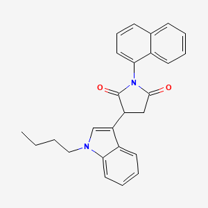 molecular formula C26H24N2O2 B14155233 3-(1-butyl-1H-indol-3-yl)-1-(naphthalen-1-yl)pyrrolidine-2,5-dione CAS No. 898053-46-8
