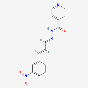 molecular formula C15H12N4O3 B14155294 N'-[(1E,2E)-3-(3-nitrophenyl)prop-2-en-1-ylidene]pyridine-4-carbohydrazide 