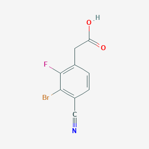 molecular formula C9H5BrFNO2 B1415532 3-Bromo-4-cyano-2-fluorophenylacetic acid CAS No. 1806061-82-4