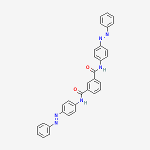 molecular formula C32H24N6O2 B14155356 N,N'-bis{4-[(E)-phenyldiazenyl]phenyl}benzene-1,3-dicarboxamide CAS No. 145176-90-5