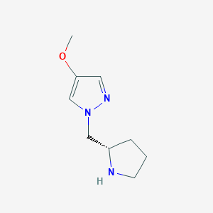 4-Methoxy-1-{[(2S)-pyrrolidin-2-yl]methyl}-1H-pyrazole