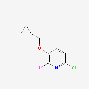 molecular formula C9H9ClINO B1415546 6-Chloro-3-(cyclopropylmethoxy)-2-iodopyridine CAS No. 1862697-27-5