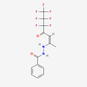 molecular formula C14H11F7N2O2 B14155465 N'-[(2Z)-5,5,6,6,7,7,7-heptafluoro-4-oxohept-2-en-2-yl]benzohydrazide CAS No. 203200-76-4