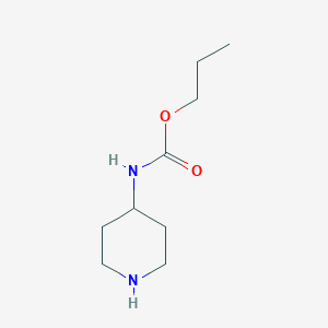 molecular formula C9H18N2O2 B141555 Propyl 4-piperidinylcarbamate CAS No. 141498-56-8