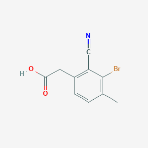 molecular formula C10H8BrNO2 B1415557 3-Bromo-2-cyano-4-methylphenylacetic acid CAS No. 1804907-89-8