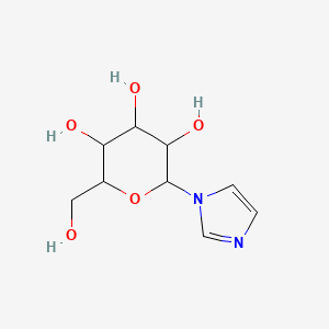 molecular formula C9H14N2O5 B14155572 1-Hexopyranosyl-1H-imidazole CAS No. 61425-04-5