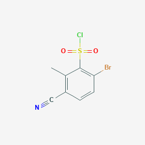 6-Bromo-3-cyano-2-methylbenzenesulfonyl chloride