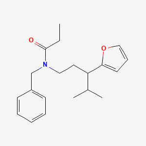 molecular formula C20H27NO2 B14155676 N-benzyl-N-[3-(furan-2-yl)-4-methylpentyl]propanamide CAS No. 900286-09-1
