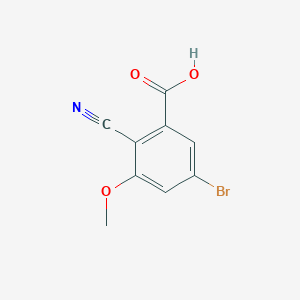 molecular formula C9H6BrNO3 B1415569 5-Bromo-2-cyano-3-methoxybenzoic acid CAS No. 1807018-44-5