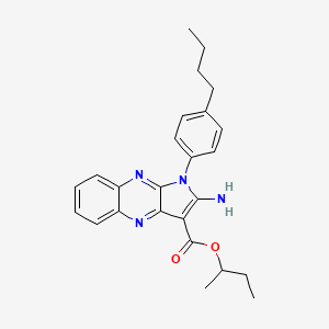 molecular formula C25H28N4O2 B14155715 butan-2-yl 2-amino-1-(4-butylphenyl)-1H-pyrrolo[2,3-b]quinoxaline-3-carboxylate CAS No. 842957-77-1